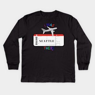 Souvenir from Seattle. Take a piece of Seattle with You. Kids Long Sleeve T-Shirt